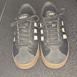 adidas VL Court 3.0 Sneakers - Black/White/Gum - Size 8.5